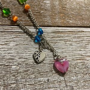 ❤️ Brighton Colorful Dual Heart Pendant Necklace